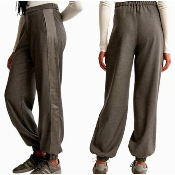 Abercrombie & Fitch × Nicole Benfeldt Grey Side-Panel Jogger Pants Women’s M - Picture 1 of 14